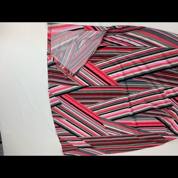 Christopher & Banks Pink Black Maxi White Skirt 1X - Picture 2 of 6